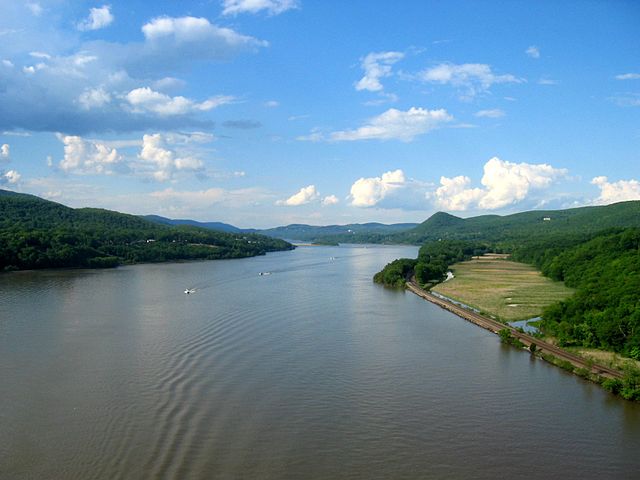 Hudson River landscape from Bear Mountain Bridge